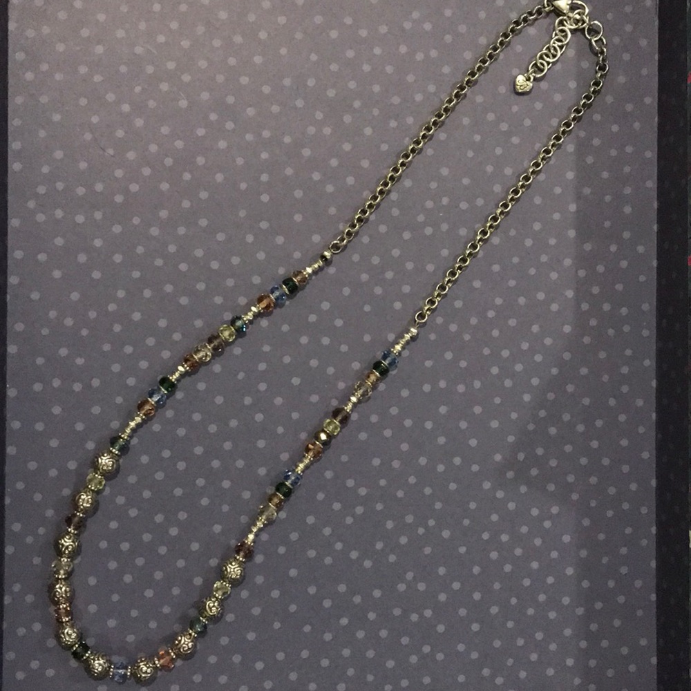 Brighton silver multicolored beaded necklace